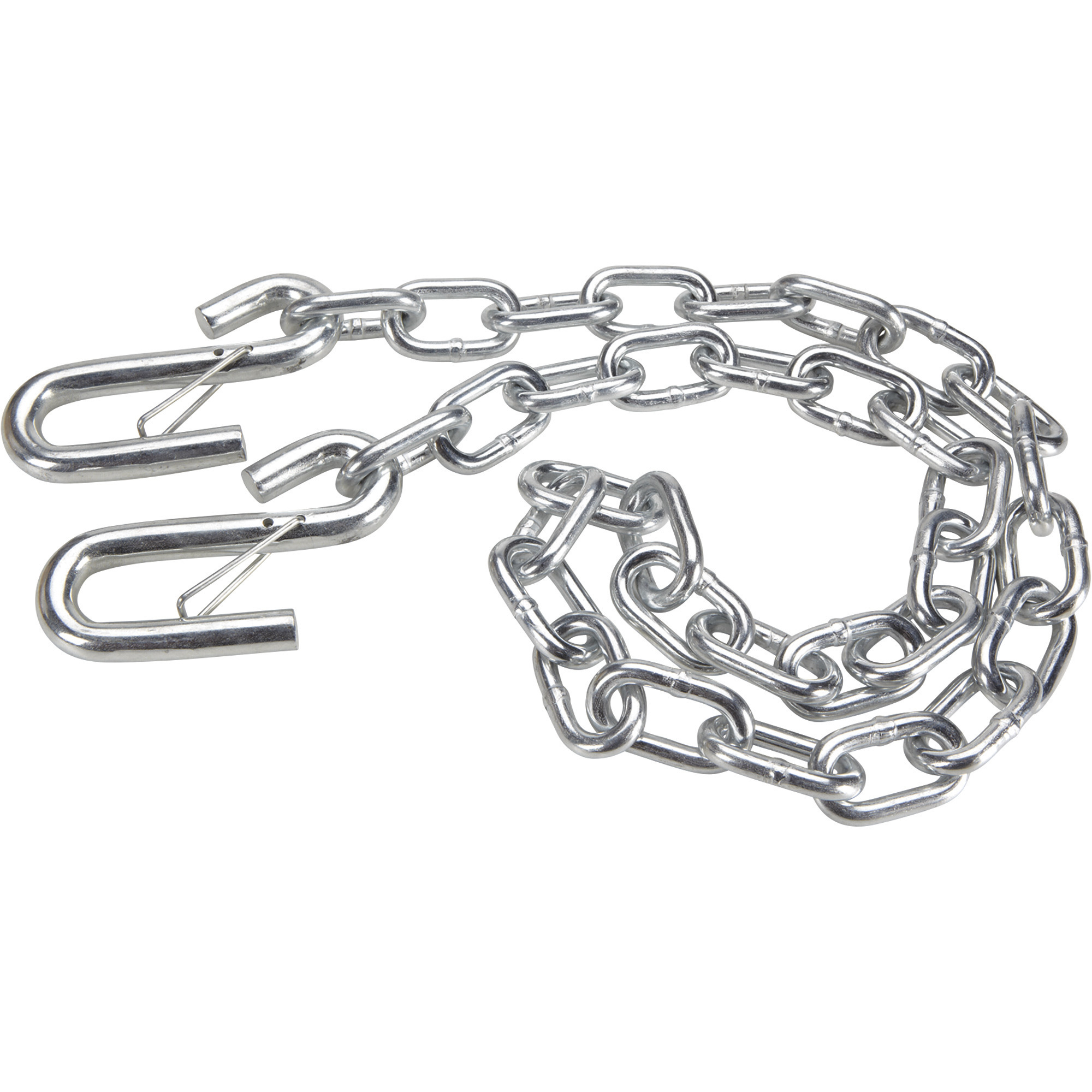 Ultra-Tow Safety Tow Chain with S-Hooks, 1/4in. x 48in. Chain, 2000-Lb. Working Load